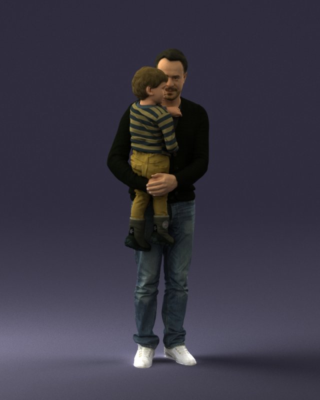 father and son 1226 3d print ready 3D 프린트 모델 .c4d .max .obj .3ds .fbx .stl .blend 