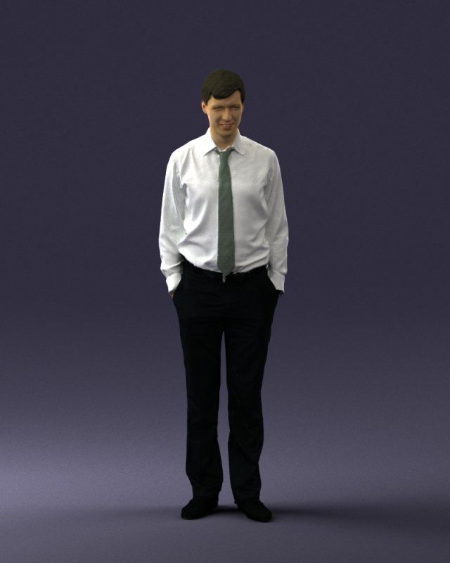office worker 0920 3D Model .c4d .max .obj .3ds .fbx .stl .blend 