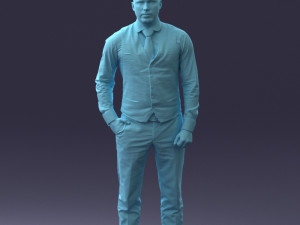 000148 Man in Elegant Checkered Suit 0709 3dp 3D-Druckmodell