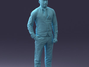 000148 Man in Elegant Checkered Suit 0709 3dp 3D-Druckmodell