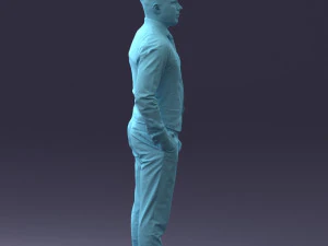 000148 Man in Elegant Checkered Suit 0709 3dp 3D Print Model