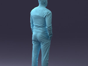 000148 Man in Elegant Checkered Suit 0709 3dp 3D-Druckmodell