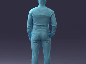 000148 Man in Elegant Checkered Suit 0709 3dp 3D Print Model