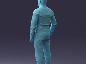 000148 Man in Elegant Checkered Suit 0709 3dp 3D Print Model