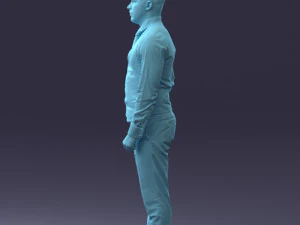 000148 Man in Elegant Checkered Suit 0709 3dp 3D Print Model