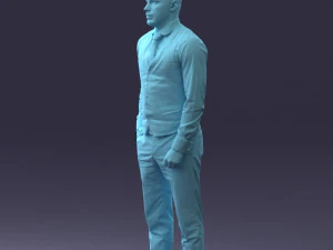 000148 Man in Elegant Checkered Suit 0709 3dp 3D Print Model