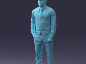 000148 Man in Elegant Checkered Suit 0709 3dp 3D-Druckmodell