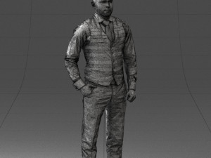 000148 Man in Elegant Checkered Suit 0709 3dp 3D-Druckmodell