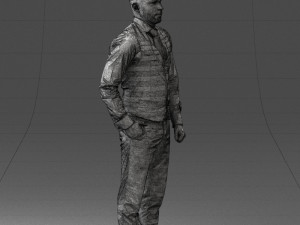 000148 Man in Elegant Checkered Suit 0709 3dp 3D-Druckmodell