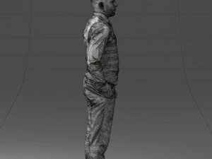 000148 Man in Elegant Checkered Suit 0709 3dp 3D Print Model