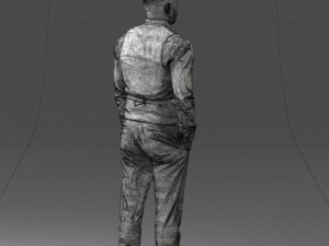 000148 Man in Elegant Checkered Suit 0709 3dp 3D-Druckmodell
