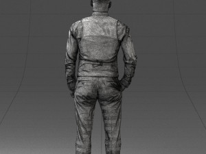 000148 Man in Elegant Checkered Suit 0709 3dp 3D-Druckmodell