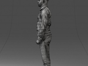 000148 Man in Elegant Checkered Suit 0709 3dp 3D-Druckmodell