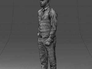000148 Man in Elegant Checkered Suit 0709 3dp 3D-Druckmodell