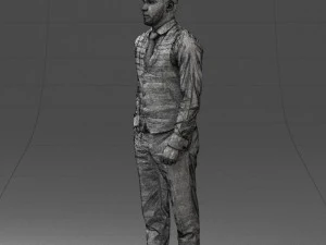 000148 Man in Elegant Checkered Suit 0709 3dp 3D Print Model