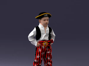 000094 Pirate Kid 1121 3dp 3D Print Model