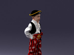 000094 Pirate Kid 1121 3dp 3Dプリントモデル