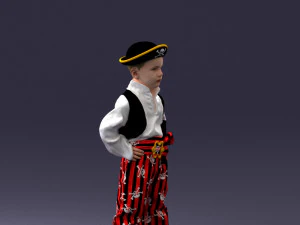 000094 Pirate Kid 1121 3dp 3D Print Model