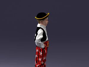 000094 Pirate Kid 1121 3dp 3D Print Model