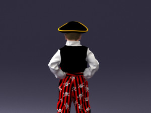 000094 Pirate Kid 1121 3dp 3Dプリントモデル