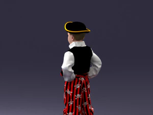 000094 Pirate Kid 1121 3dp 3D Print Model