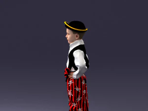 000094 Pirate Kid 1121 3dp 3D Print Model
