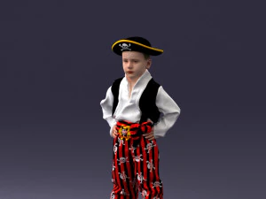 000094 Pirate Kid 1121 3dp 3D Print Model