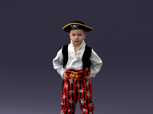 000094 Pirate Kid 1121 3dp 3D Print Model
