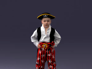 000094 Pirate Kid 1121 3dp 3D Print Model