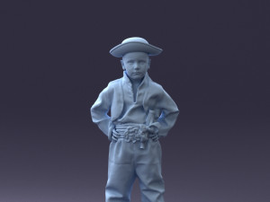 000094 Pirate Kid 1121 3dp 3Dプリントモデル