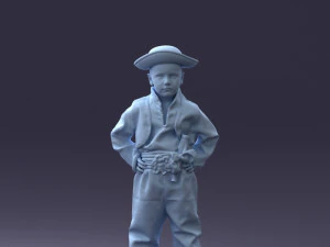 000094 Pirate Kid 1121 3dp 3D Print Model