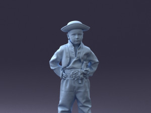 000094 Pirate Kid 1121 3dp 3Dプリントモデル