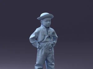 000094 Pirate Kid 1121 3dp 3D Print Model