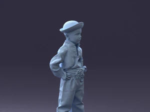 000094 Pirate Kid 1121 3dp 3D Print Model