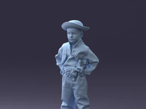 000094 Pirate Kid 1121 3dp 3D Print Model