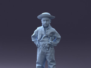000094 Pirate Kid 1121 3dp 3Dプリントモデル