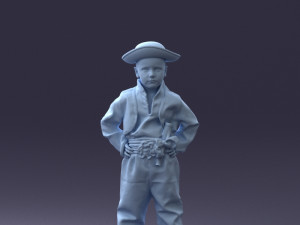 000094 Pirate Kid 1121 3dp 3Dプリントモデル