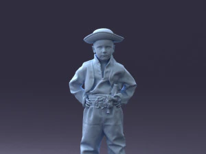 000094 Pirate Kid 1121 3dp 3D Print Model
