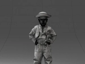 000094 Pirate Kid 1121 3dp 3D Print Model
