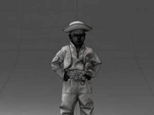 000094 Pirate Kid 1121 3dp 3D Print Model