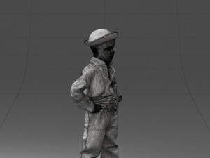000094 Pirate Kid 1121 3dp 3Dプリントモデル