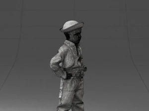 000094 Pirate Kid 1121 3dp 3D Print Model