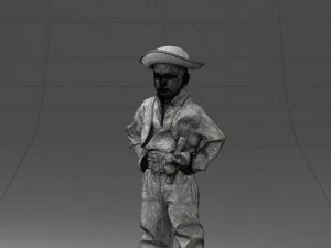 000094 Pirate Kid 1121 3dp 3D Print Model