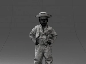 000094 Pirate Kid 1121 3dp 3D Print Model