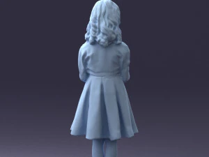 girl with cake 0313 3D Model