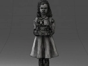 girl with cake 0313 3D Model