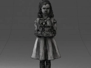 girl with cake 0313 3D Model