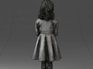 girl with cake 0313 3D Model