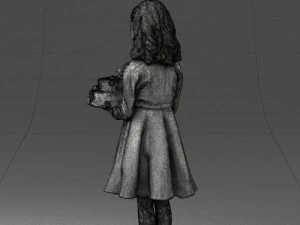 girl with cake 0313 3D Model