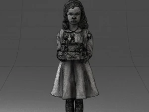 girl with cake 0313 3D Model